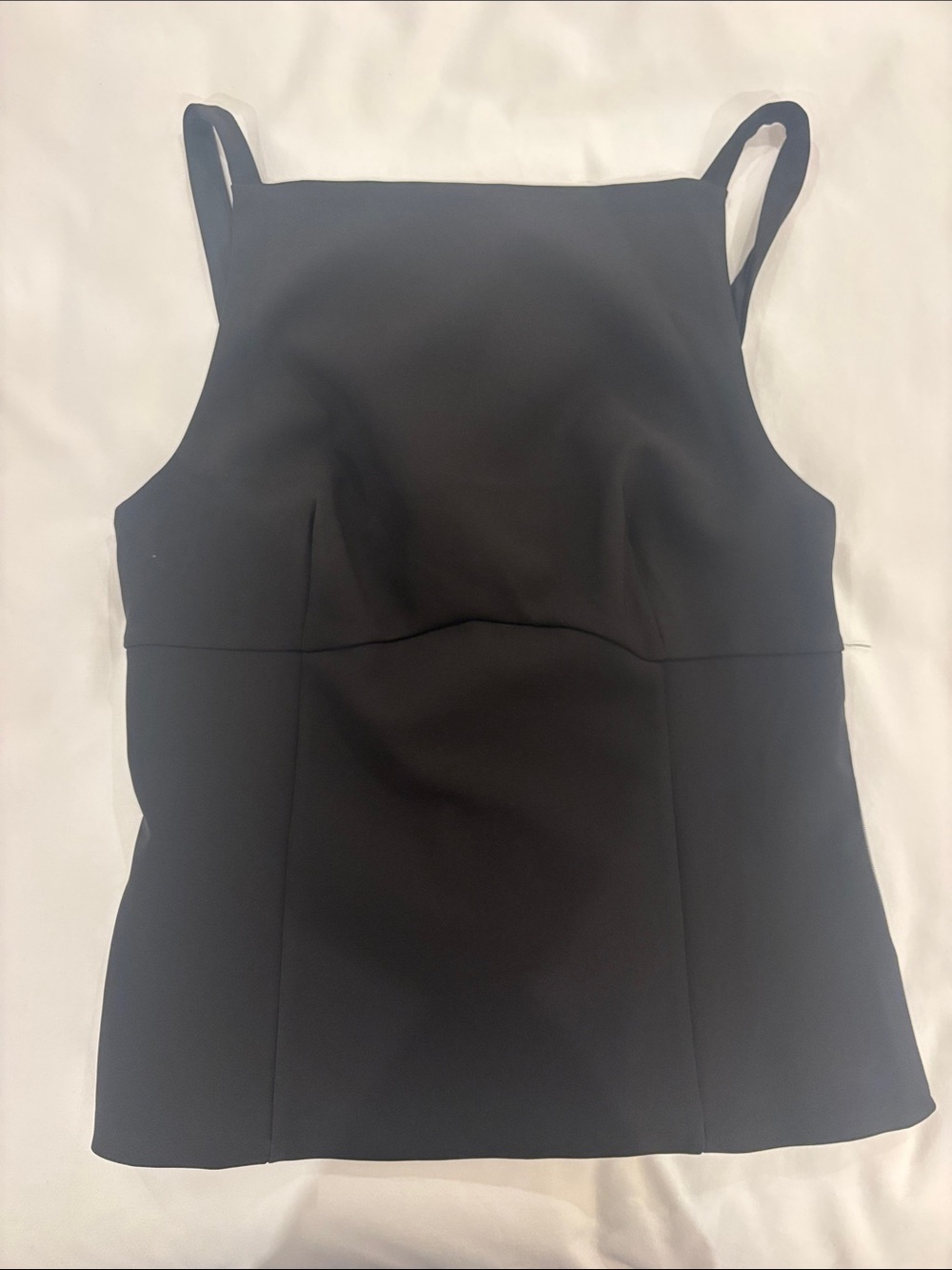 Zara Black Square-Neck Camisole with Slim Straps